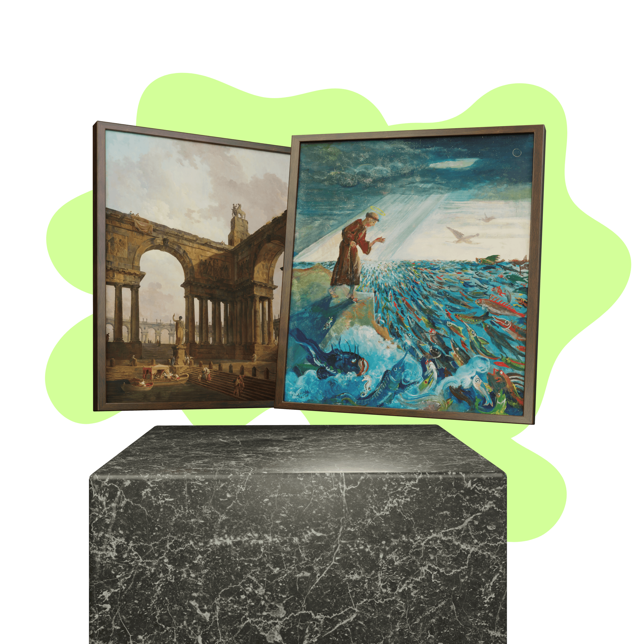 Close-up of premium artwork print quality